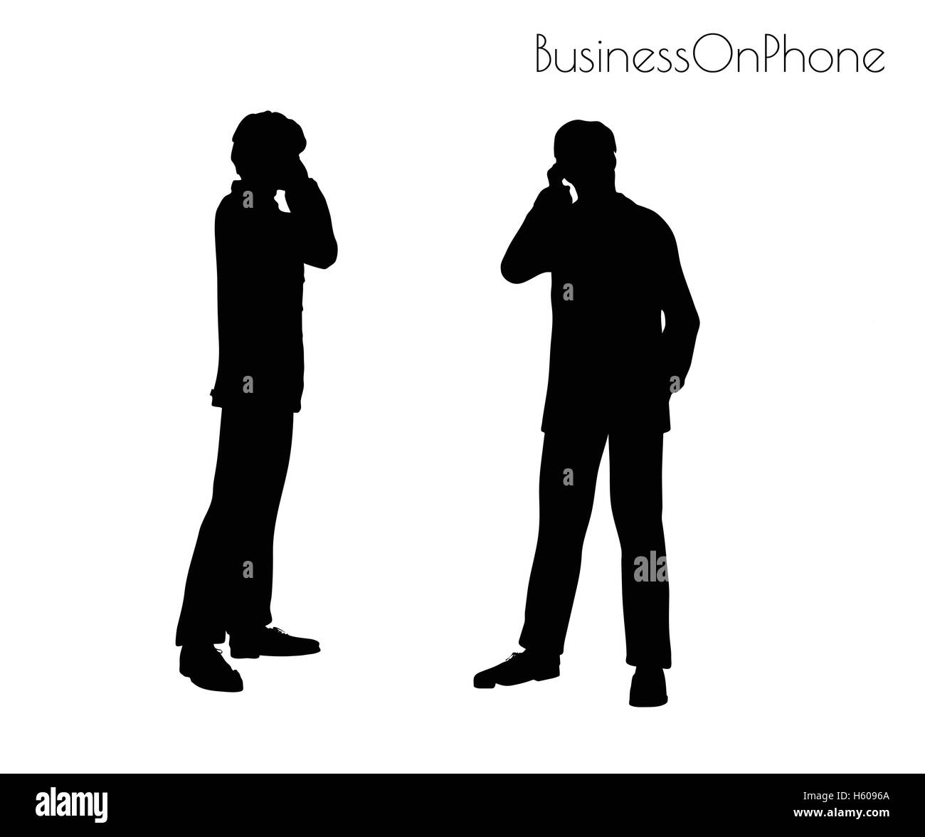 EPS 10 vector illustration of man in  Business On the Phone pose on white background Stock Vector