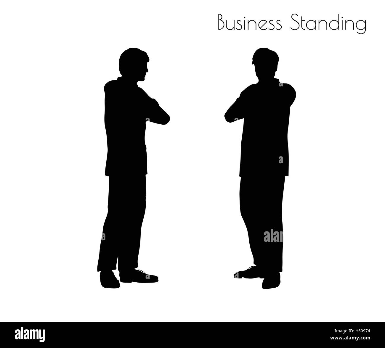 EPS 10 vector illustration of man in  Business Standing pose on white background Stock Vector