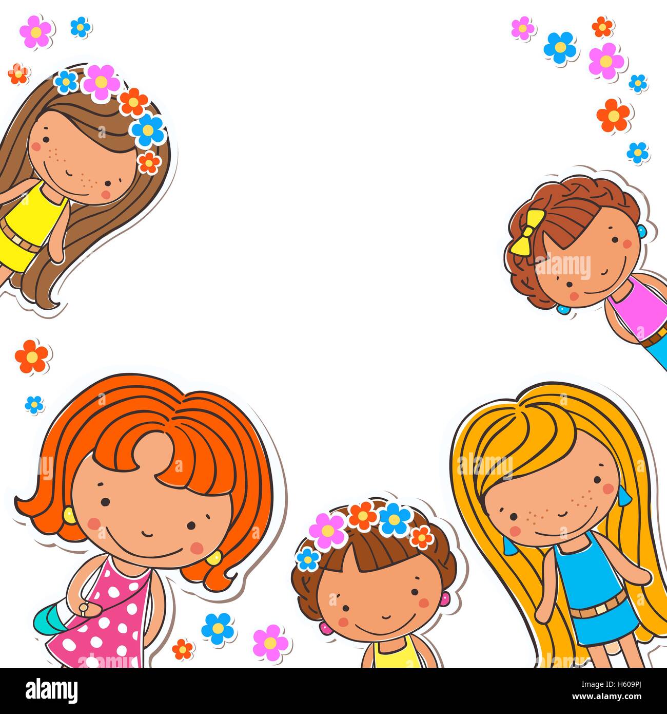 vector background blank with kids summer camp Stock Vector Image & Art