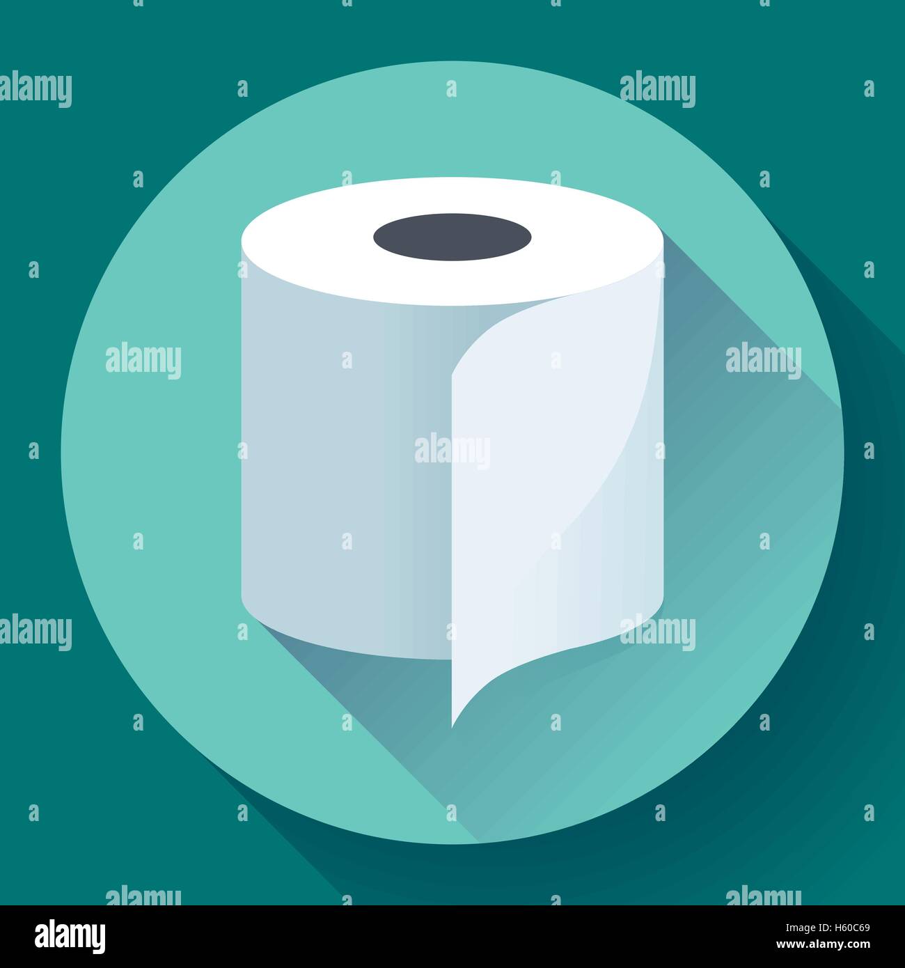 Flat Toilet Paper Icon Stock Vector