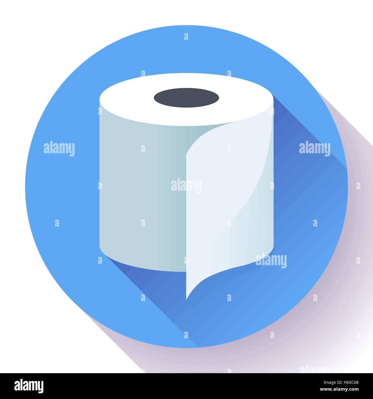 Flat Toilet Paper Icon Stock Vector