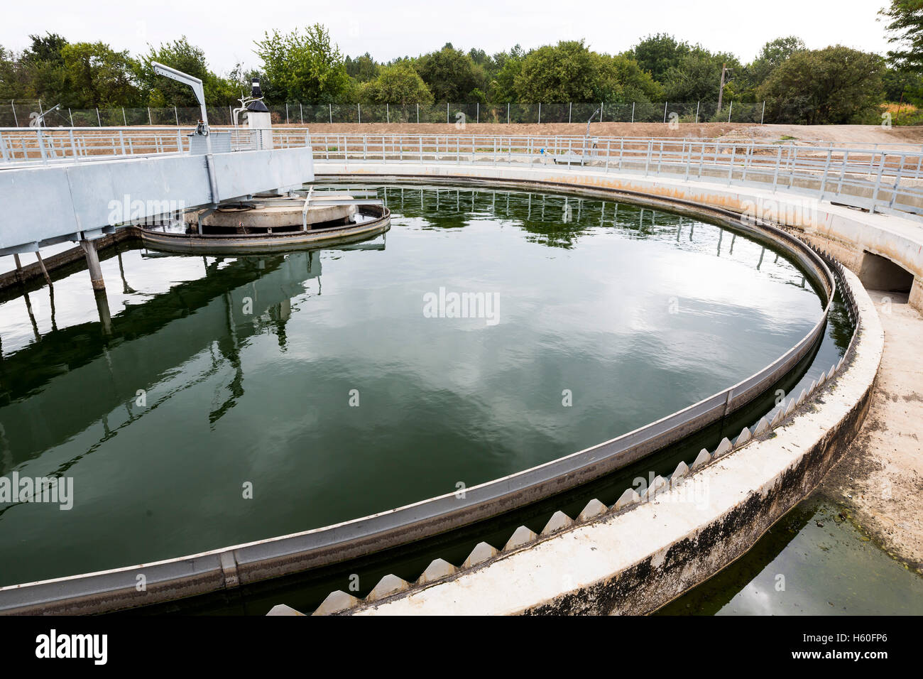 The Solid Contact Clarifier Tank In Water Treatment Plant Modern