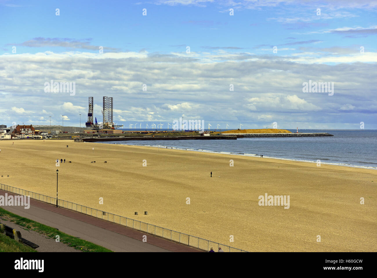 Beach and harbour at Gorleston, Great Yarmouth, Norfolk, UK Stock Photo Alamy