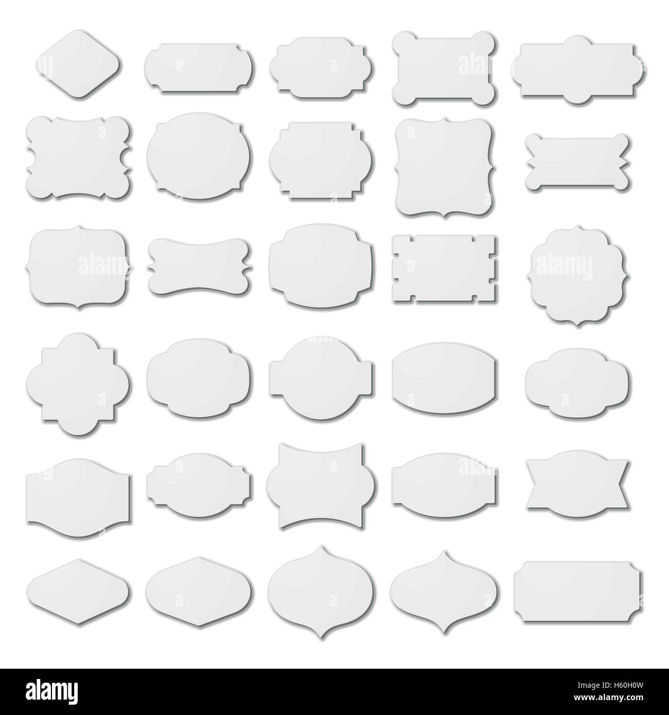 Basic vector labels set Stock Vector