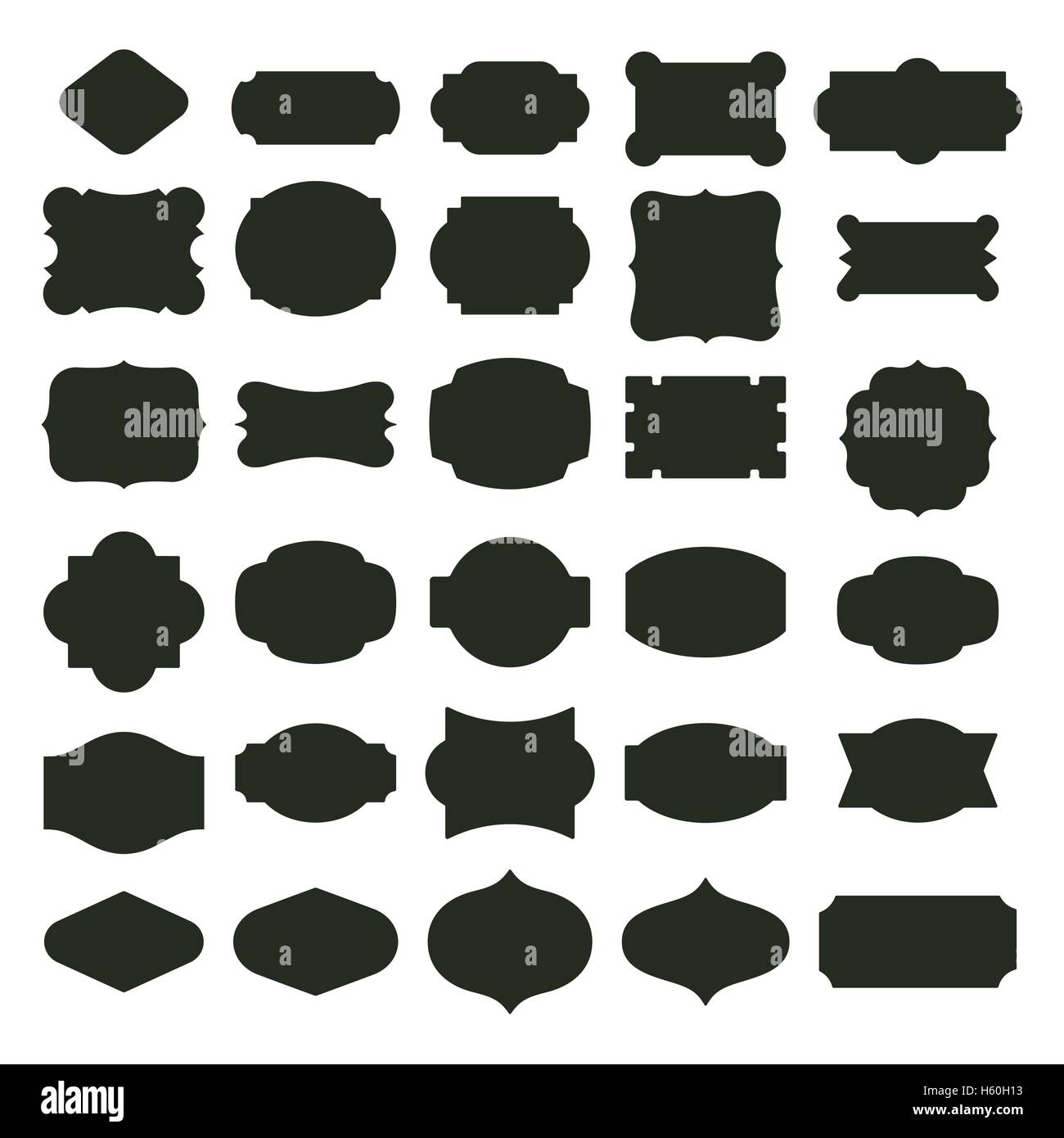 Basic vector labels set Stock Vector