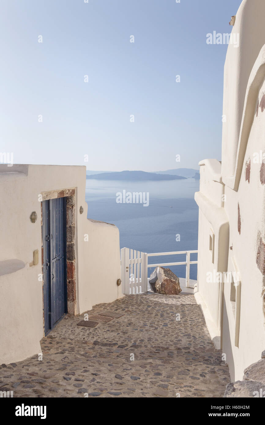 pass in Oia on Santorini Stock Photo