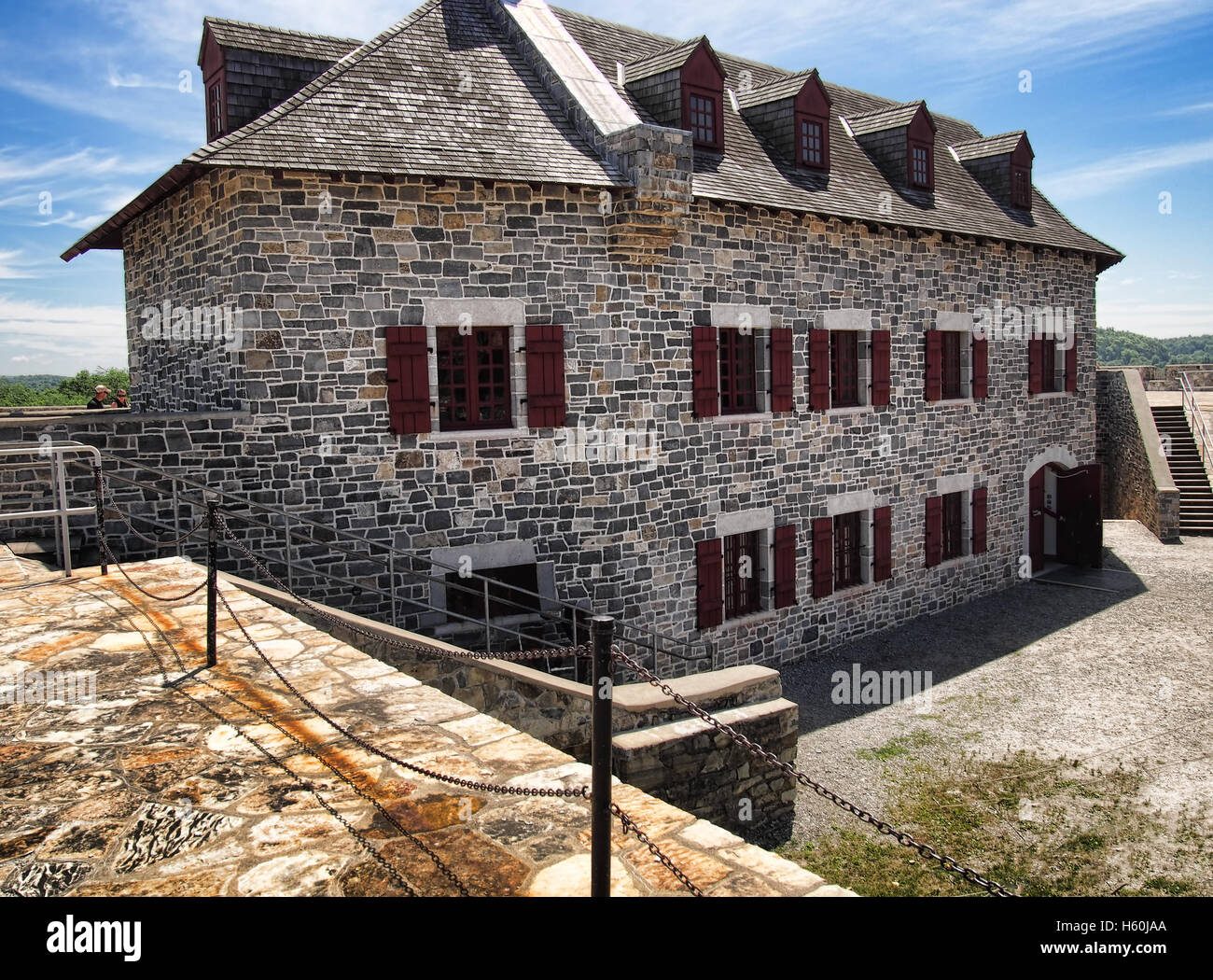 Ticonderoga, New York, USA. July 24, 2016. Inside Fort Ticonderoga on