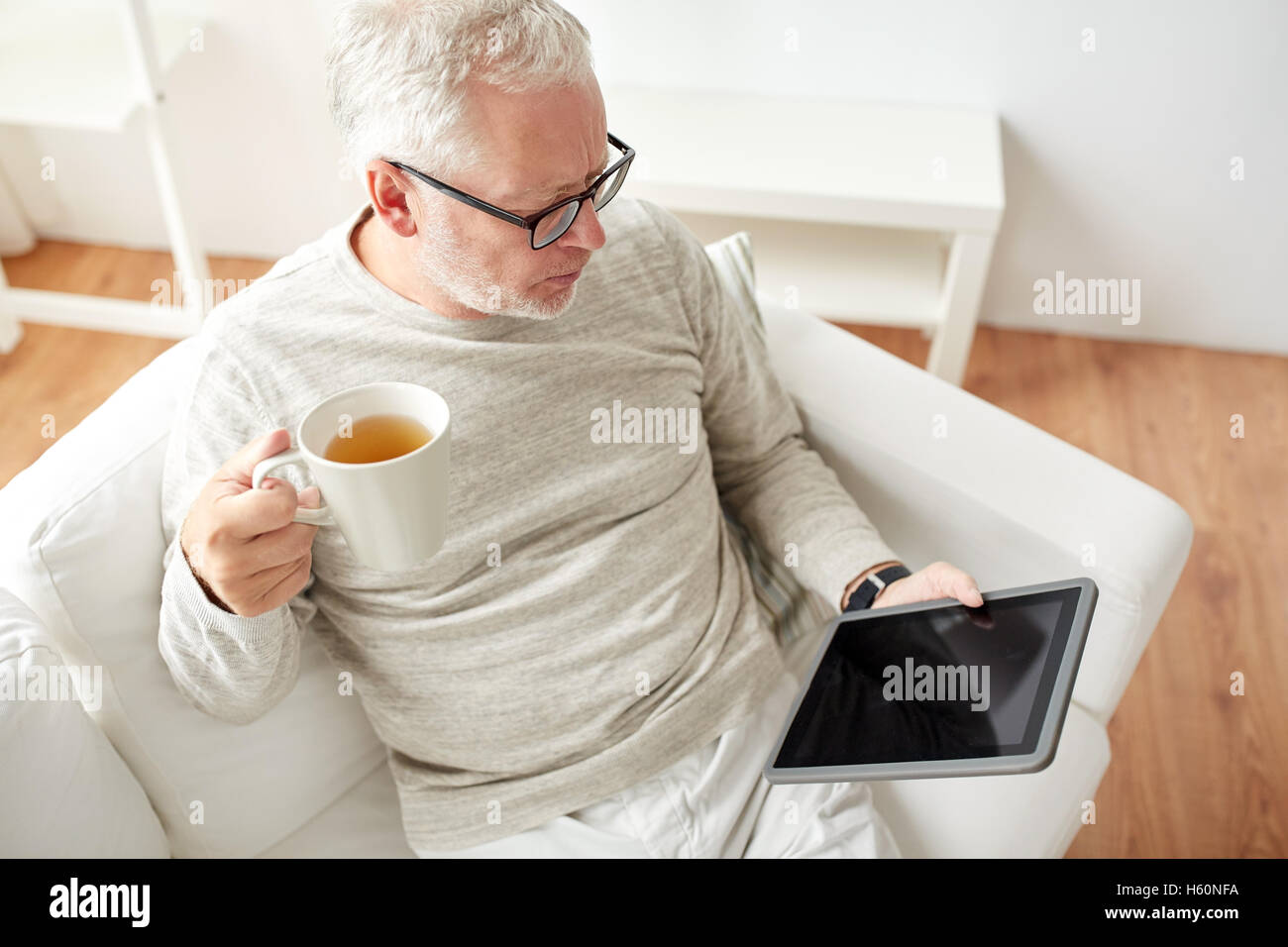 Old man tea empty hi-res stock photography and images - Alamy