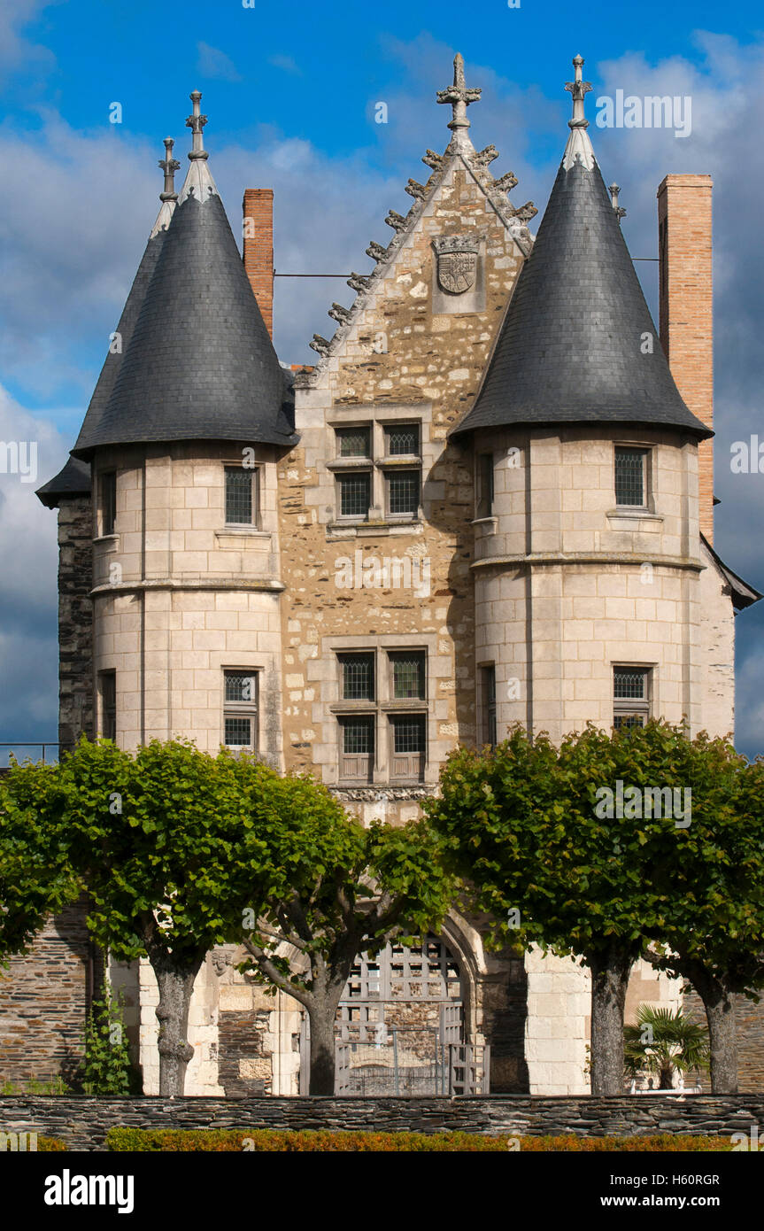 Castle of Angers in the city of Angers in the Maine et Loire Valley region of France Stock Photo