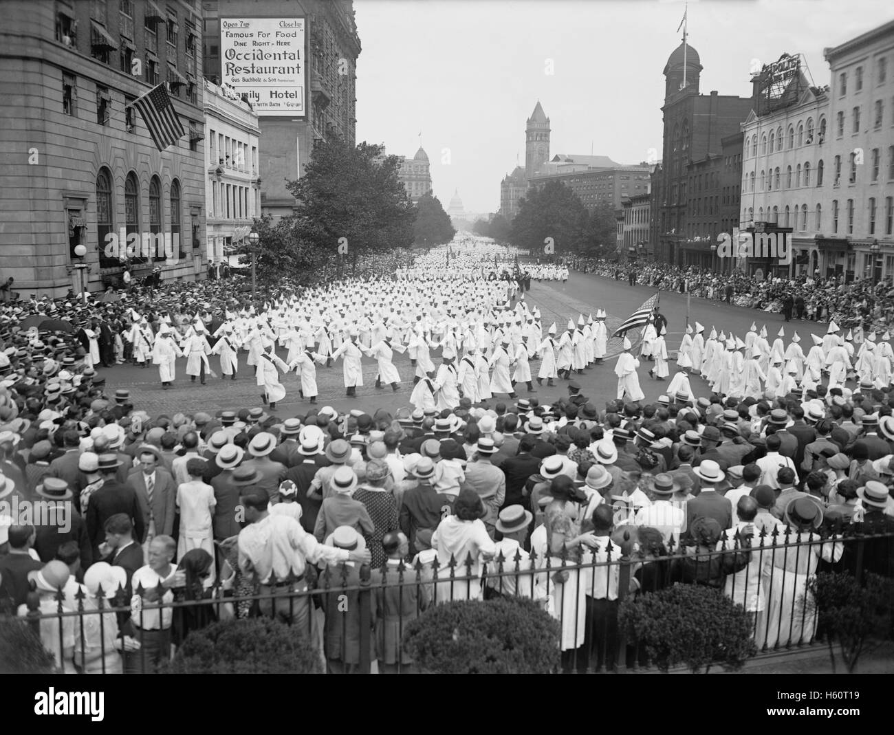 Ku Klux Klan Parade, Washington DC, USA, National Photo Company, August 1925 Stock Photo