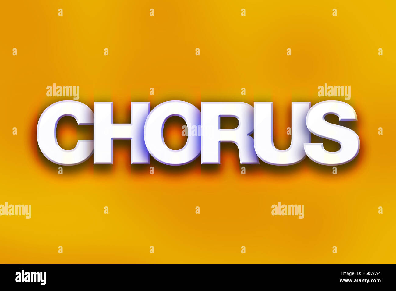 The word "Chorus" written in white 3D letters on a colorful background