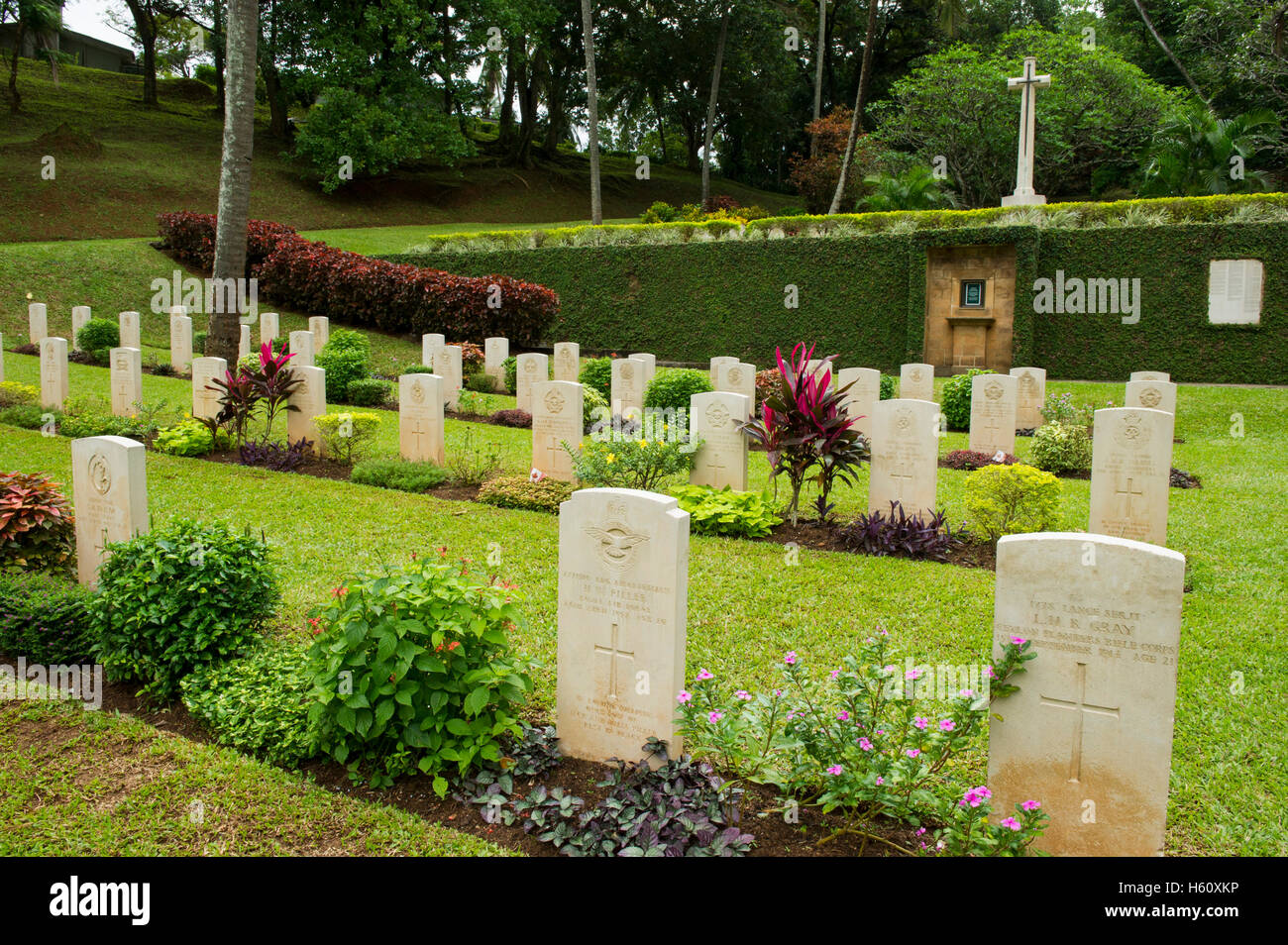 Kandy War Cemetery, Kandy, Sri Lanka Stock Photo
