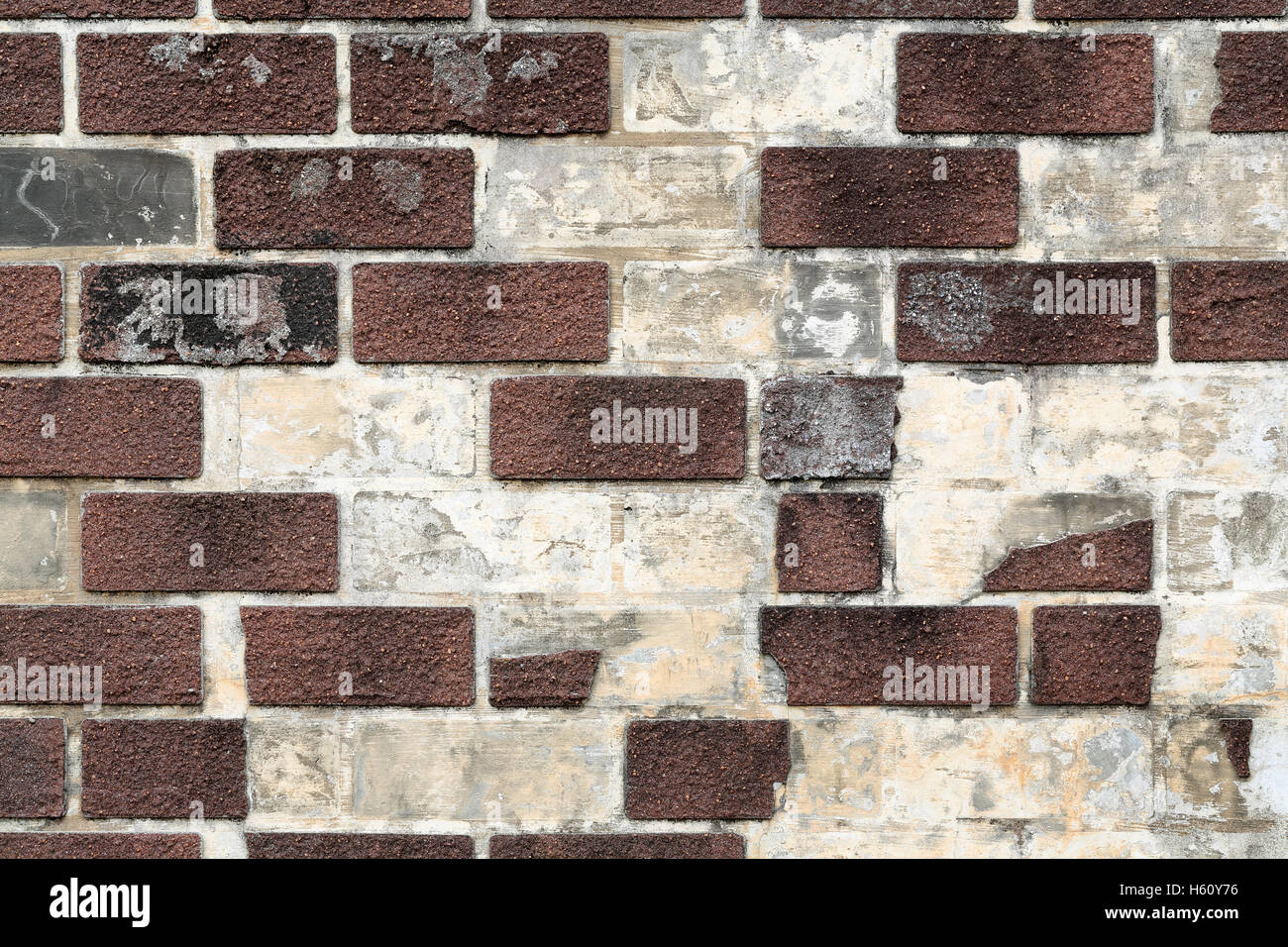 background of old vintage dirty brick wall with peeling plaster Stock ...
