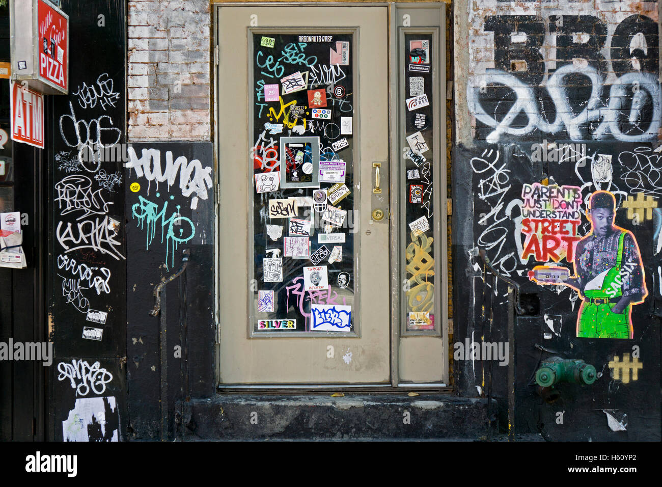 Graffiti stickers posters hi-res stock photography and images - Alamy