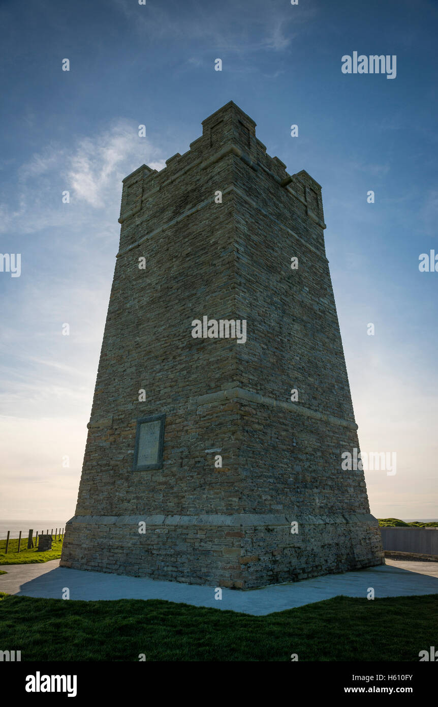 The Kitchener Memorial Tower on the cliffs at Marwick Head, Mainland Orkney, Scotland, UK Stock Photo