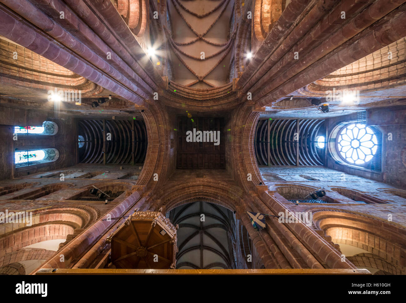Roof interior of Saint Magnus Cathedral in Kirkwall, Mainland Orkney, Scotland, UK Stock Photo
