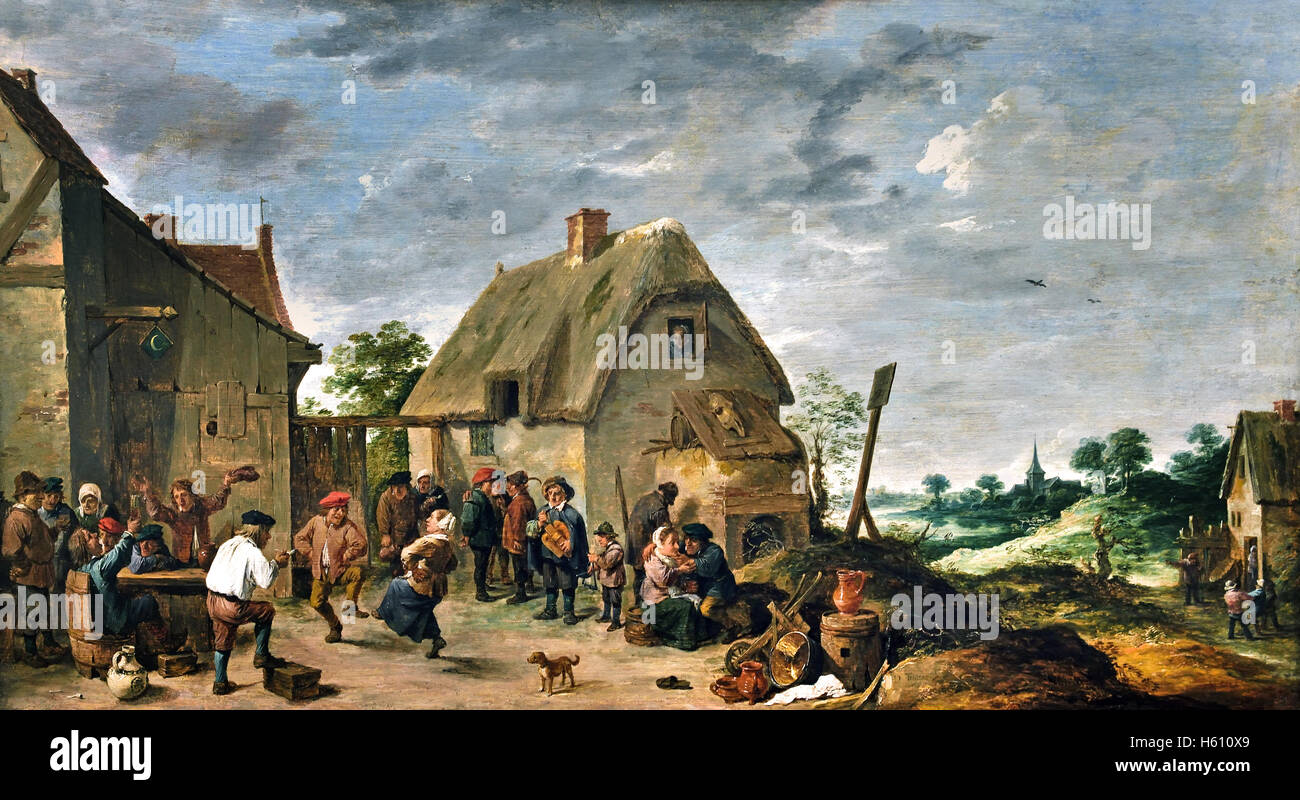Flemish fairground 1640 David Teniers the Younger (1610–1690)  Belgian Belgium Flemish Stock Photo