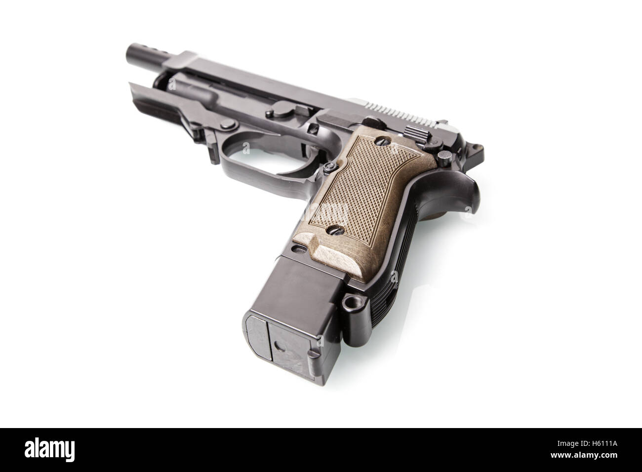 Handgun, gun detail, protection and violence, pistol Stock Photo