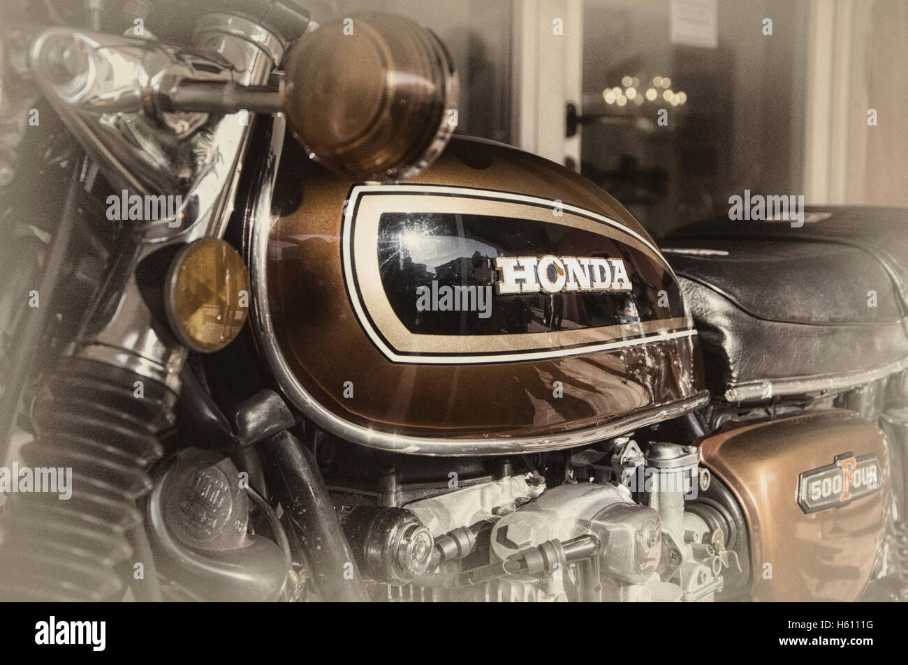 Honda classic motorcycle 500 four vintage Stock Photo