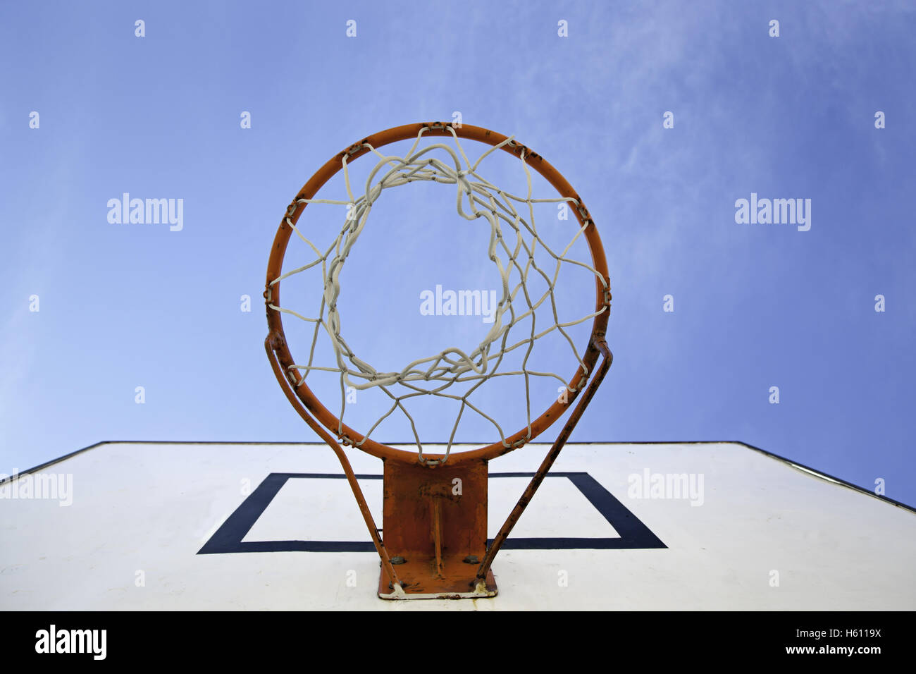 Basketball Hoop, detail of basket in game sports, outdoor sports