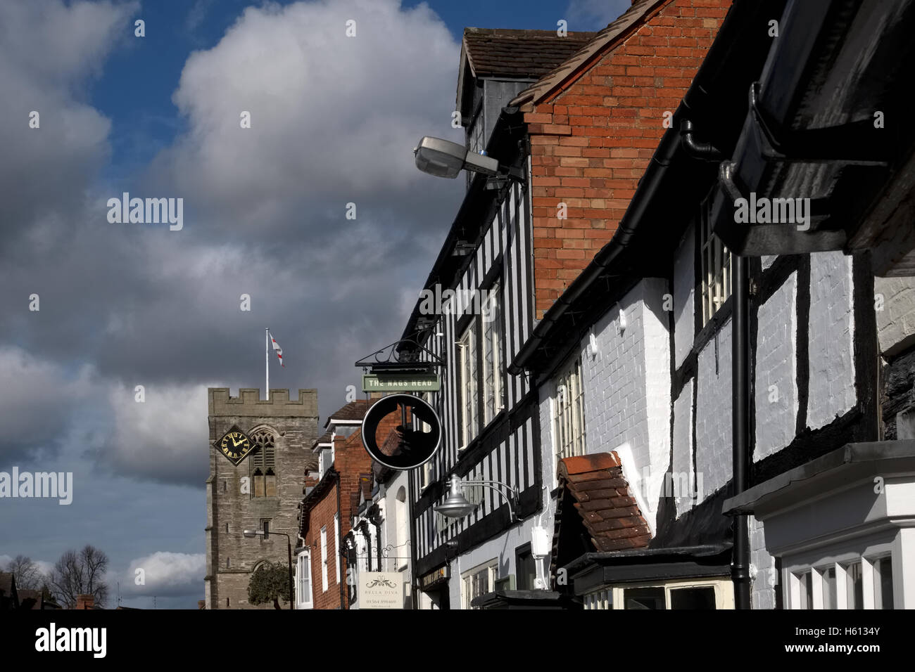 henley, arden, uk, warwickshire, high, street, village, england, house