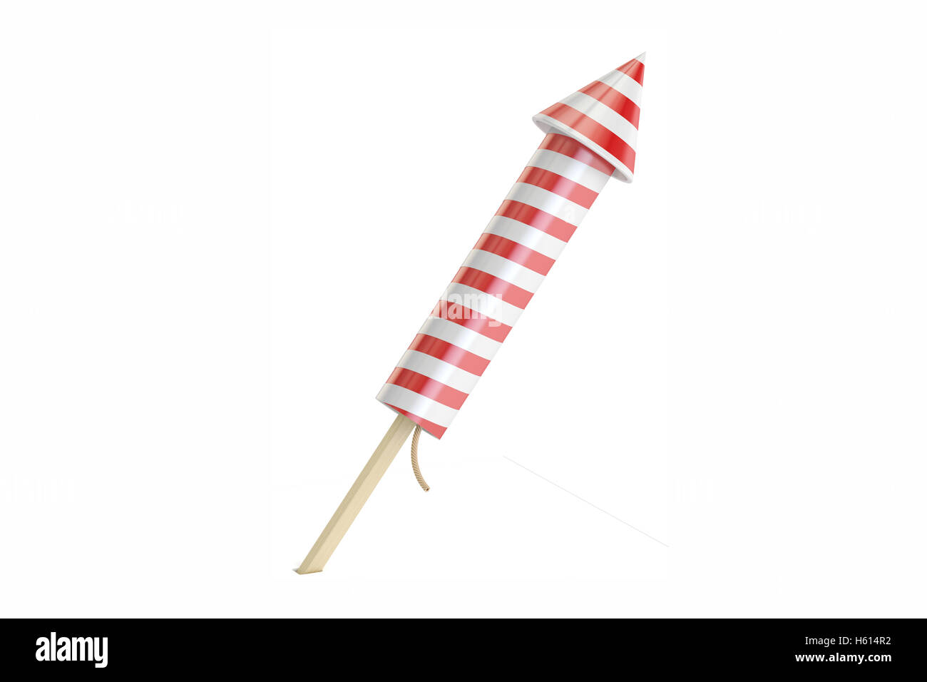 Fireworks or firecracker, 3D rendering isolated on white background