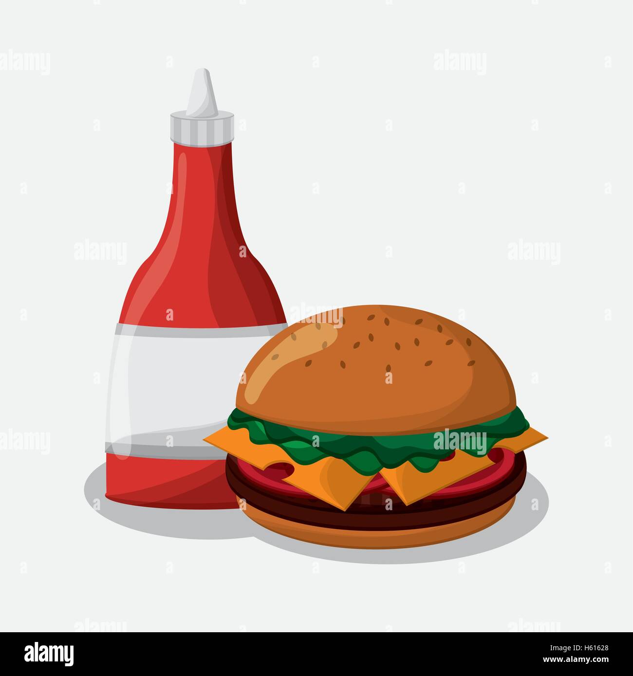 Hamburger of fast food concept Stock Vector Image & Art - Alamy