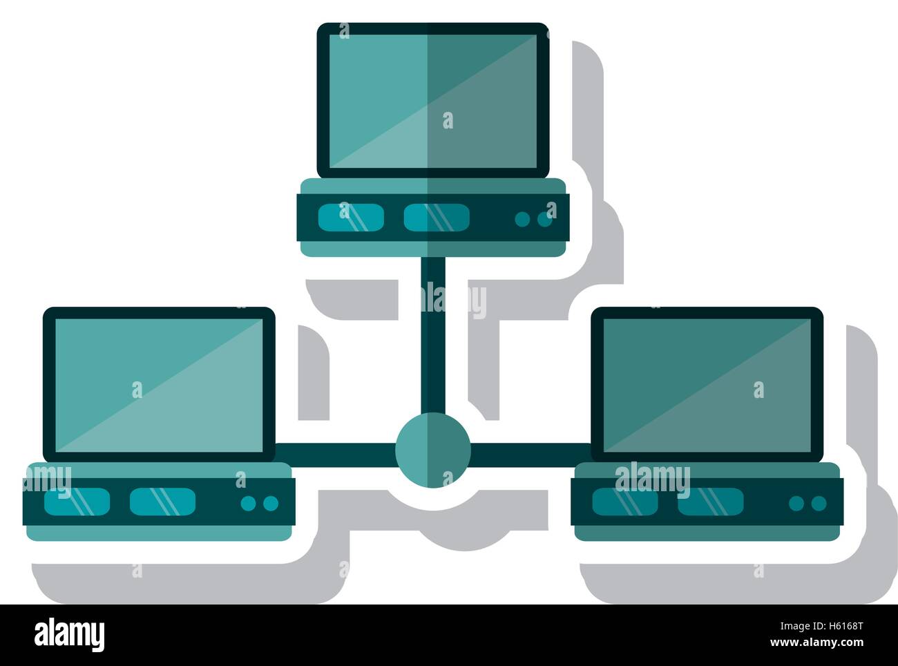 Isolated laptop and data base design Stock Vector Image & Art - Alamy