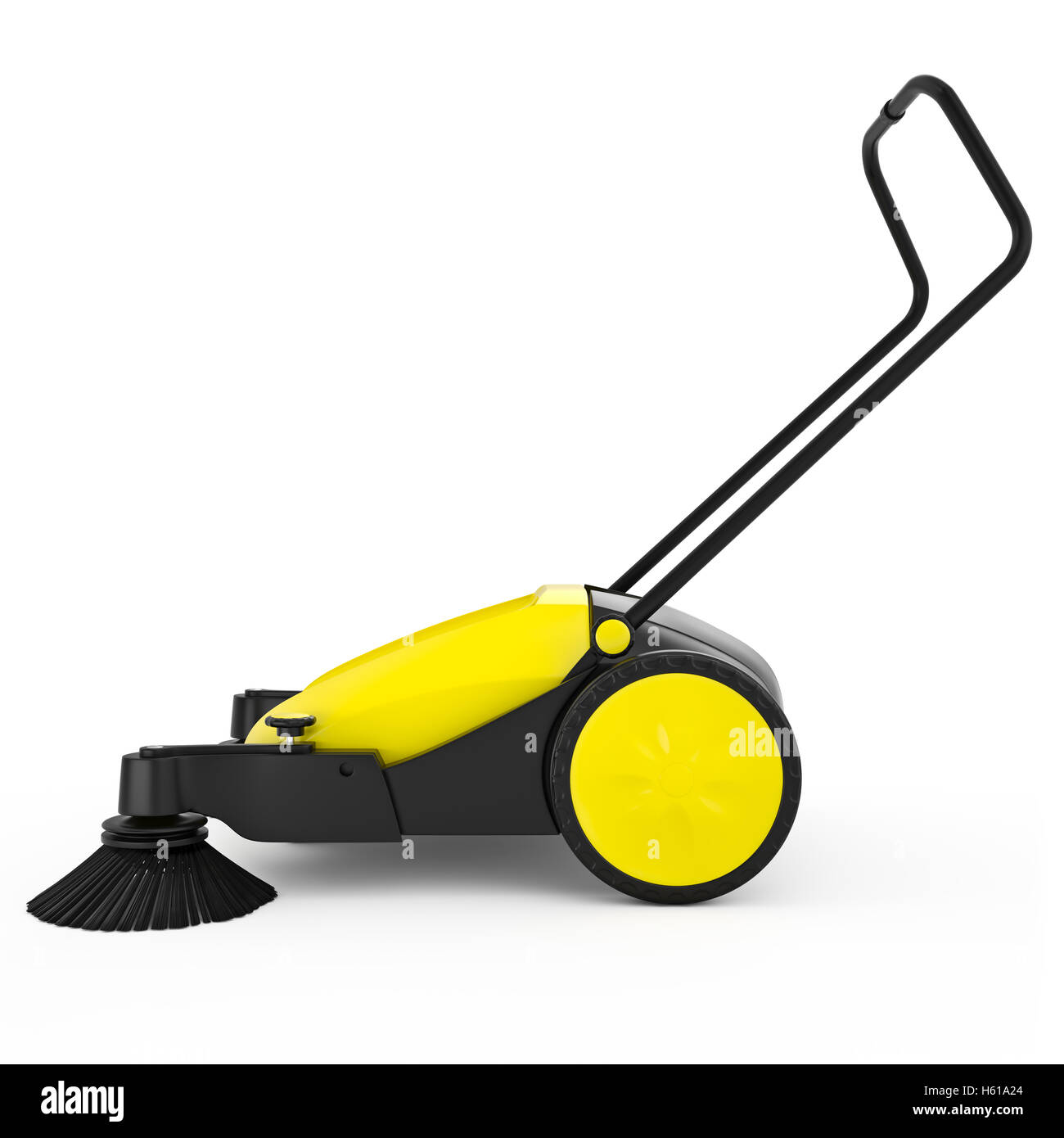 Sweeper yellow 3d Stock Photo Alamy