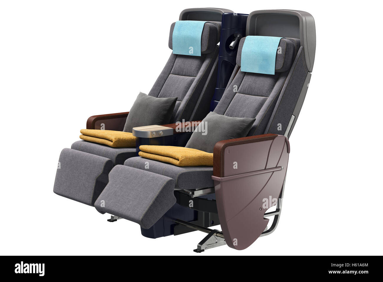 Airplane chairs passenger Stock Photo Alamy