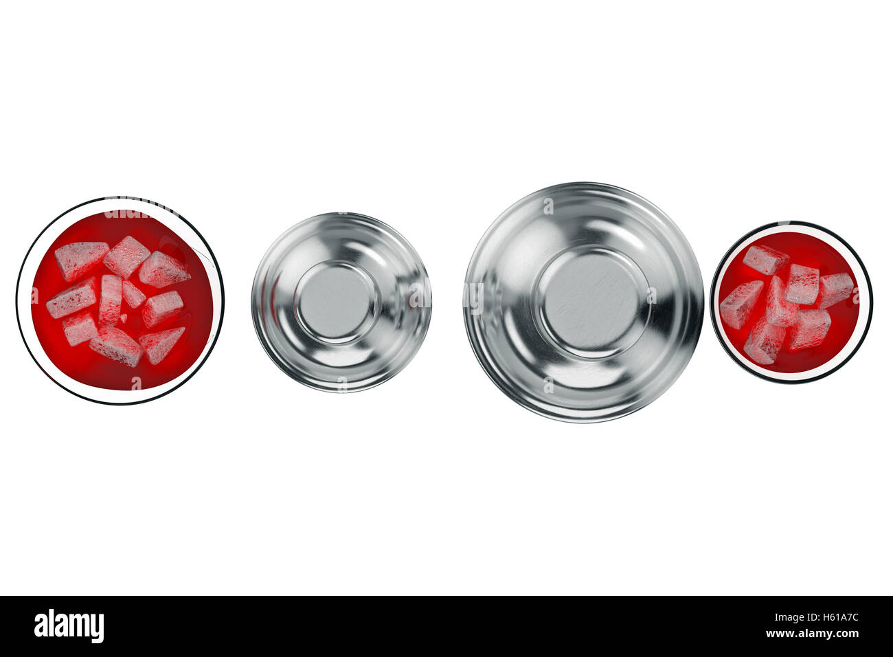 Cocktail shaker ice, top view Stock Photo Alamy