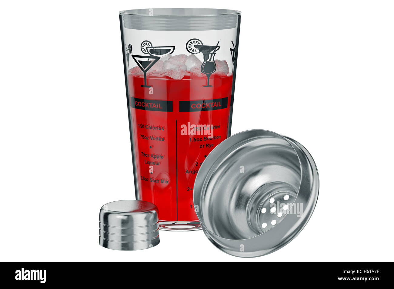 Cocktail shaker glass, open view Stock Photo Alamy