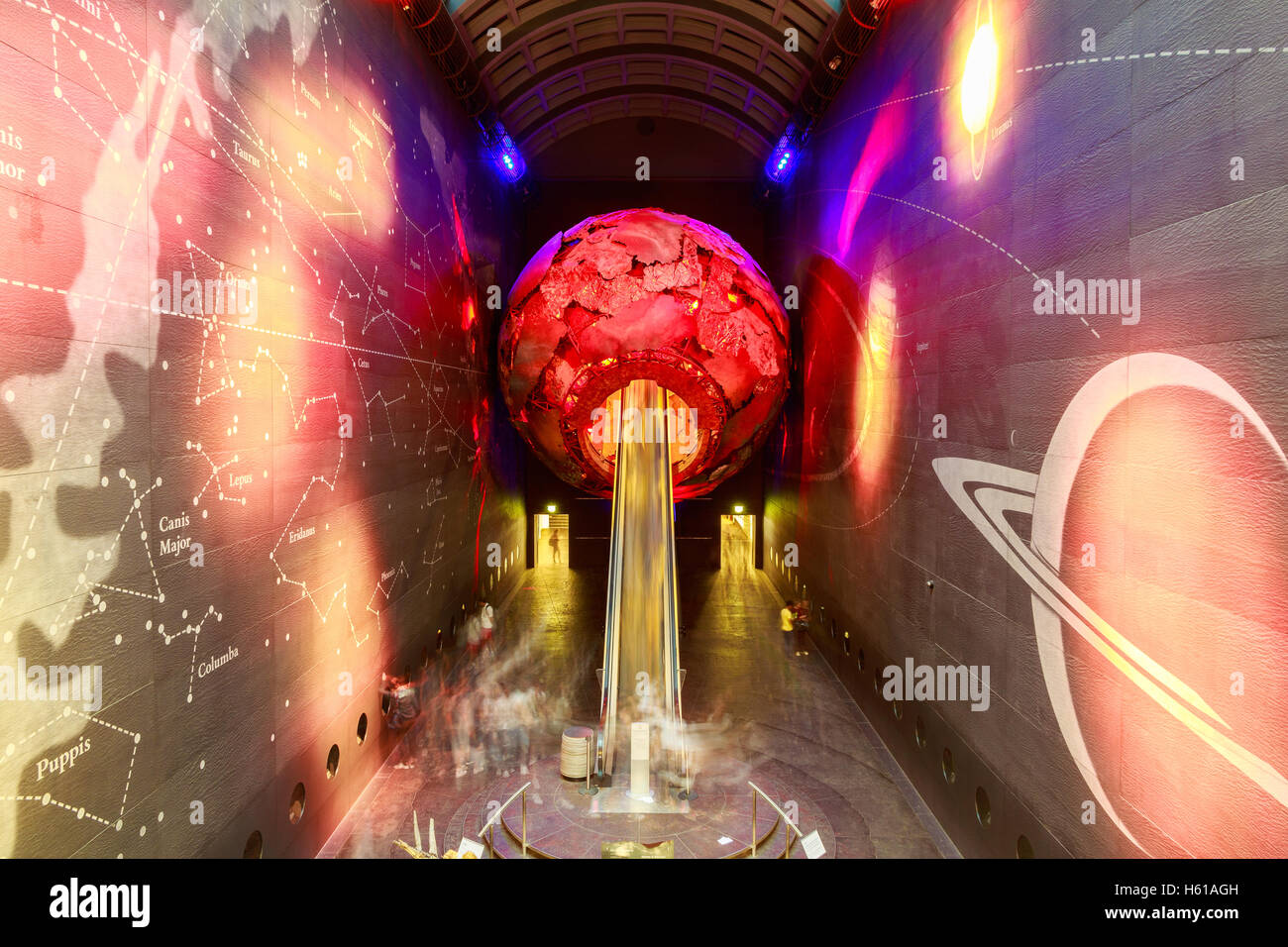 London, UK - July 28, 2016 - The entrance to the Earth Galleries in the Natural History Museum Stock Photo