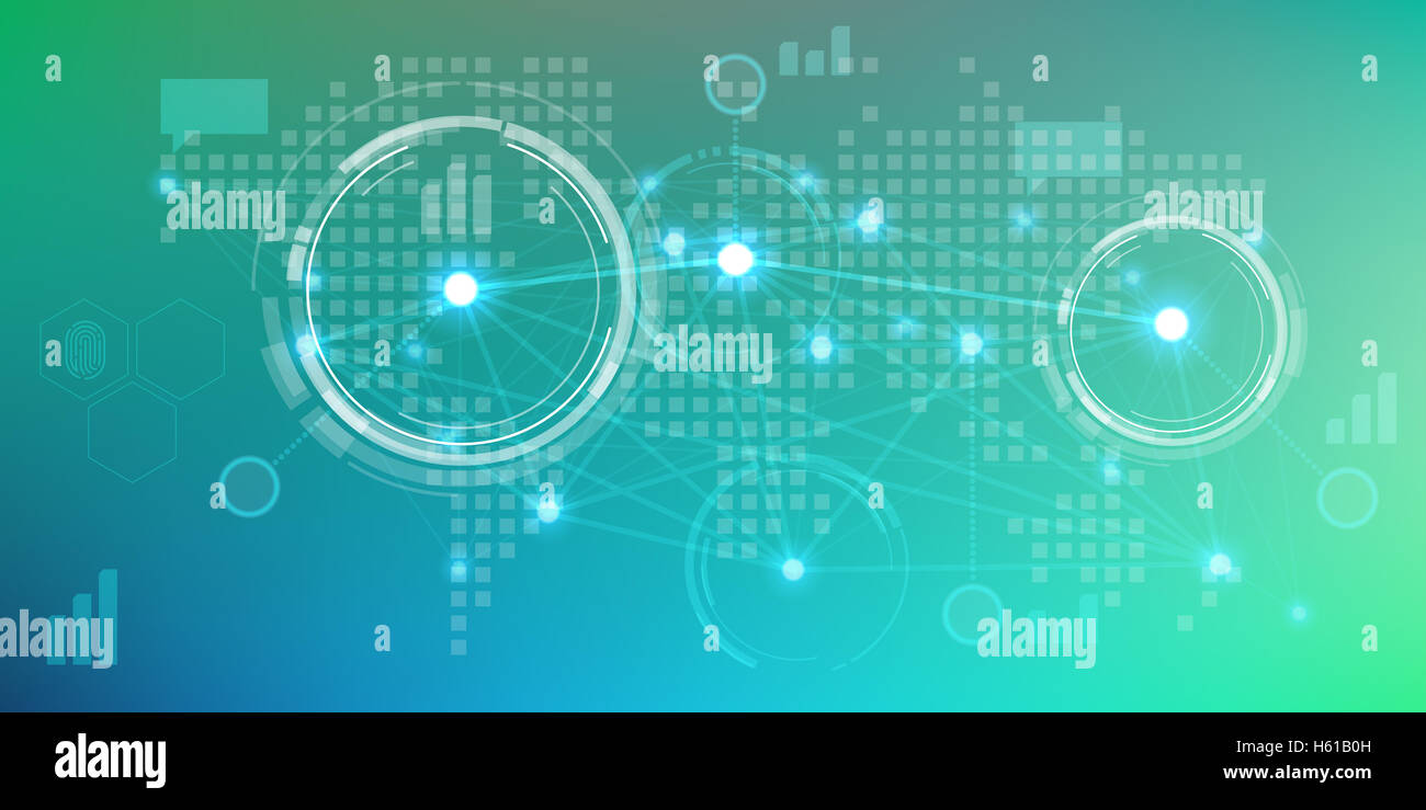 Futuristic infographics with elements of user interface HUD on dark ...
