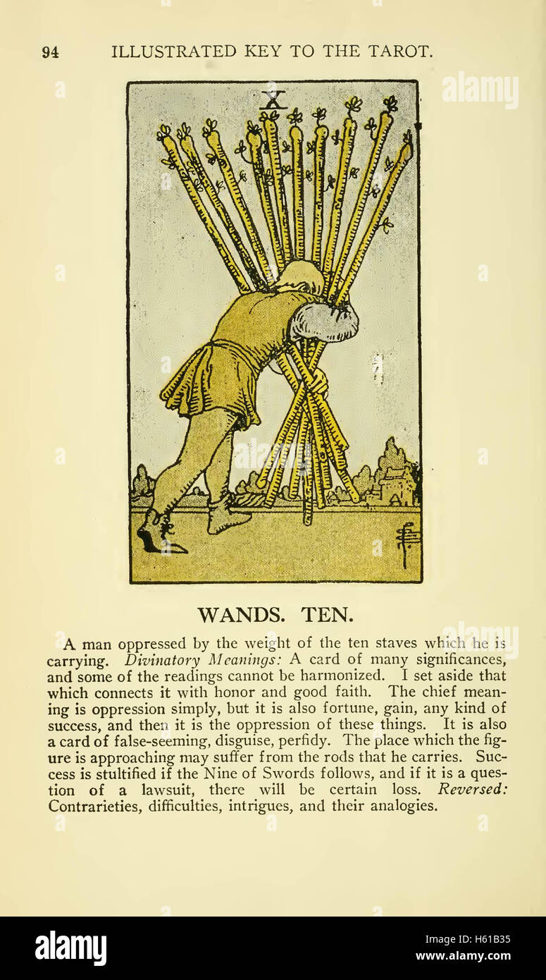 The illustrated key to the tarot, the veil of divination