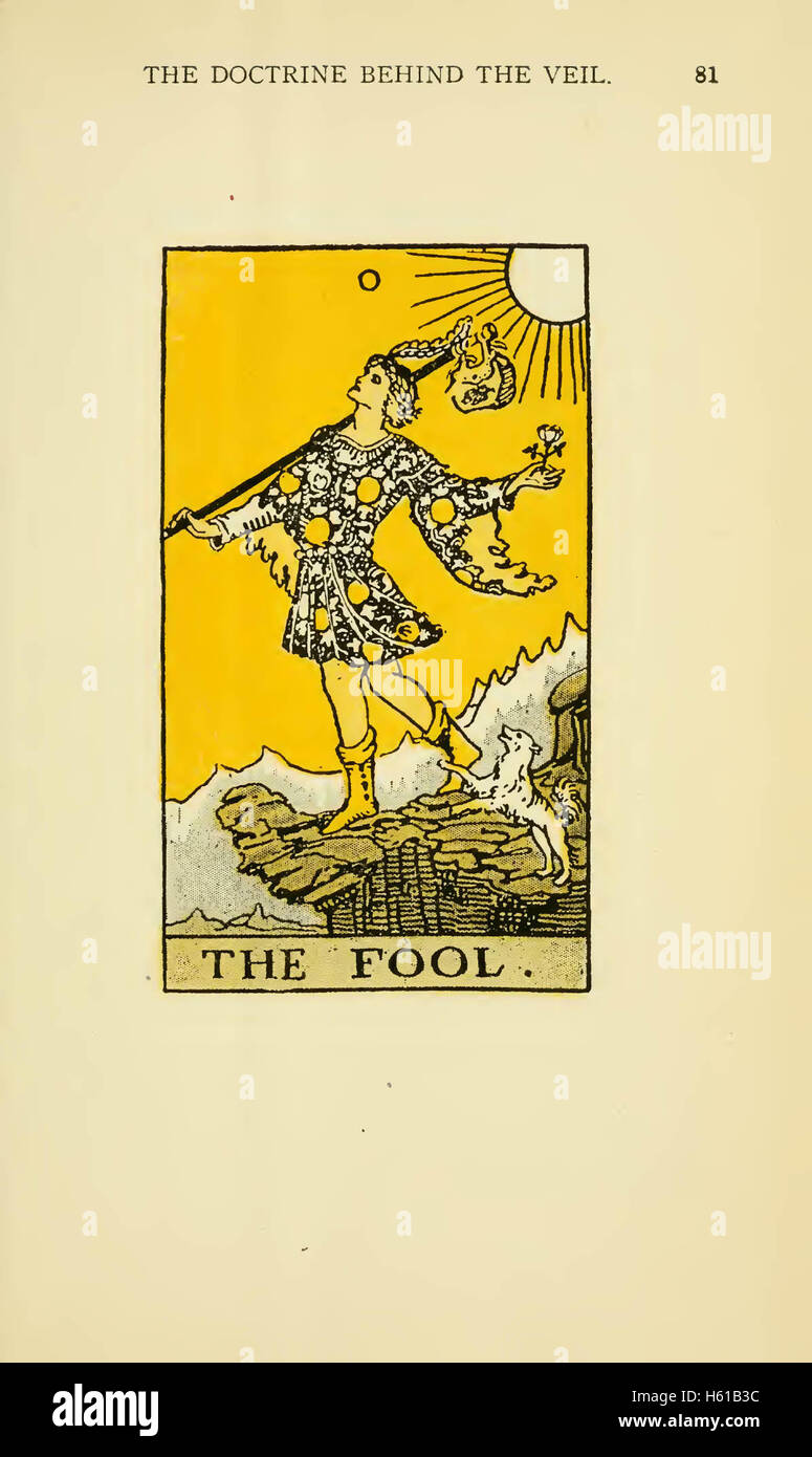 The illustrated key to the tarot, the veil of divination