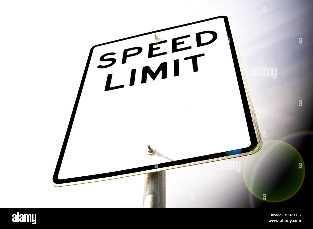 Blank speed limit sign hi-res stock photography and images - Alamy