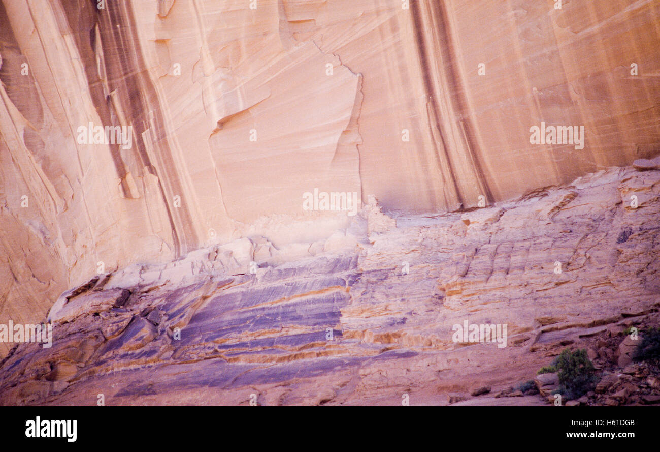 Canyon walls of sandstone in Canyon de Chelly National Monument, Arizona Stock Photo