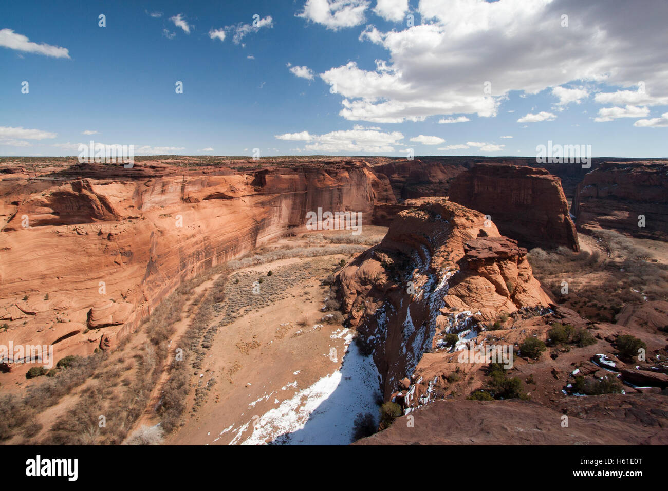 View from the rim of Canyon de Chelly National Monument, Arizona Stock Photo