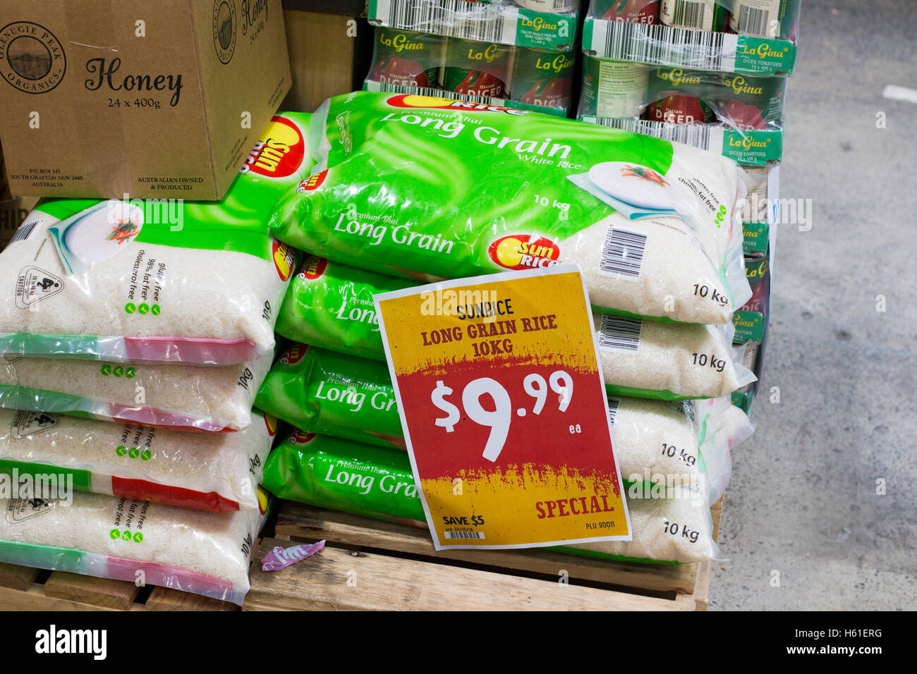 Long grain rice on sale in Harris Farm markets supermarket store shop