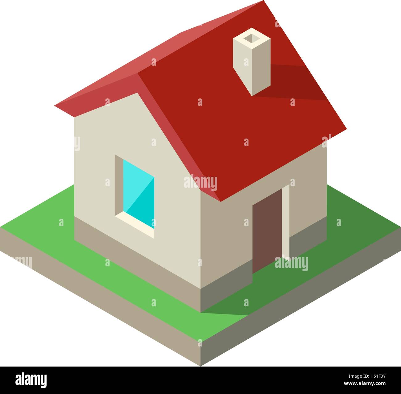 Isometric House Icon, logo. Vector illustration Stock Vector Image ...