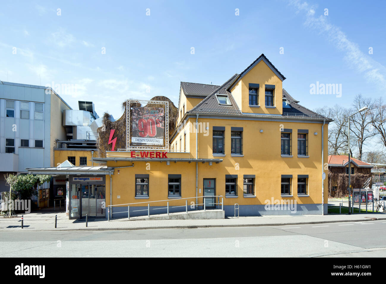 Cultural center E-Werk, Erlangen, Middle Franconia, Bavaria, Germany Stock Photo