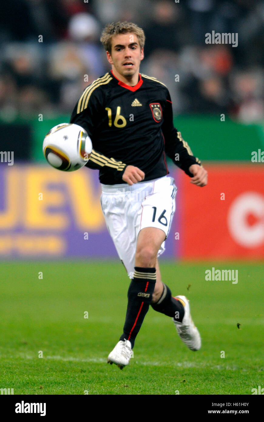 Philipp Lahm, international football match, Germany - Argentina 0:1, Allianz-Arena, Munich, Bavaria Stock Photo