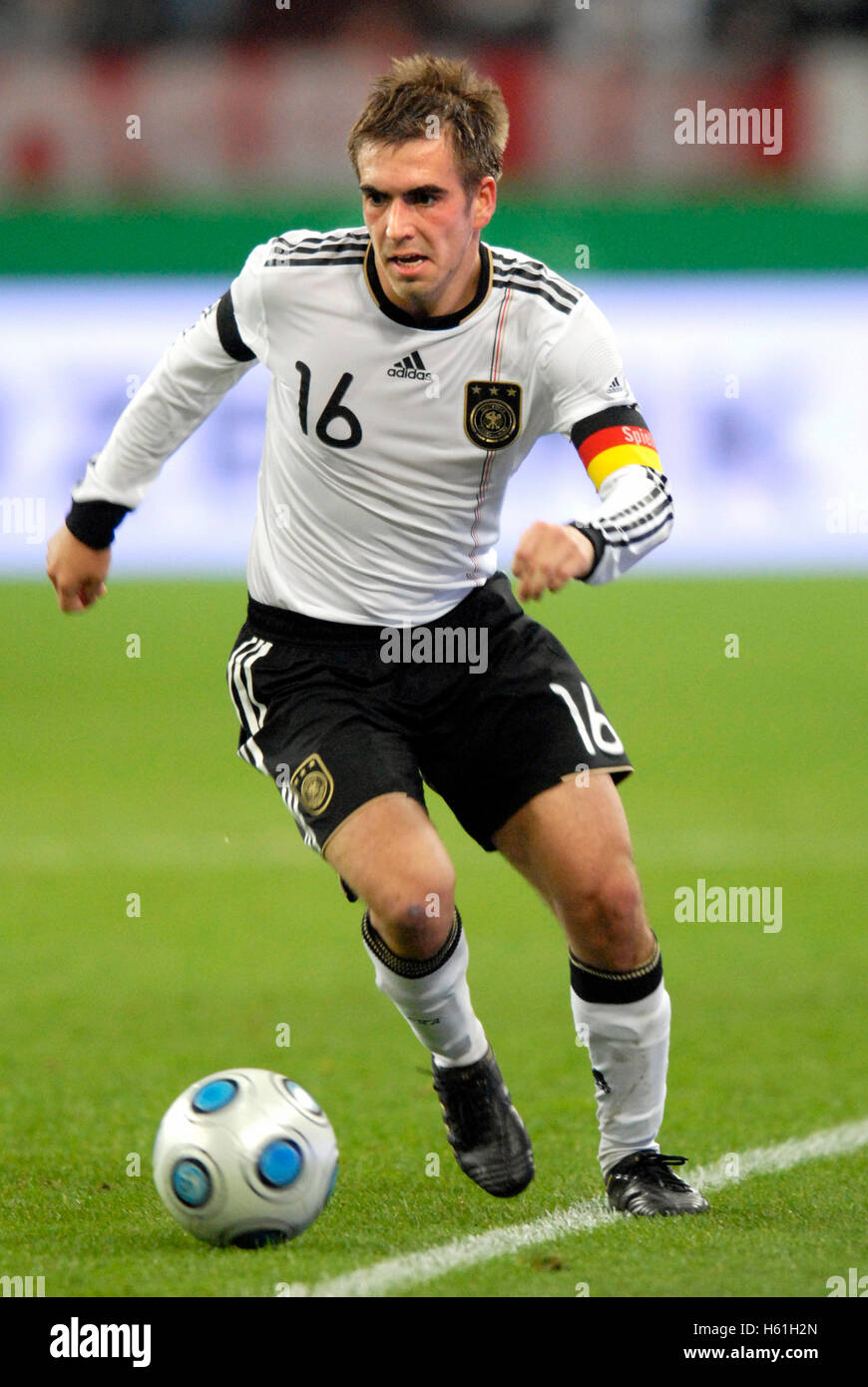 Philipp Lahm, soccer friendly game, Germany - Ivory Coast 2-2 at the Veltins-Arena in Gelsenkirchen, North Rhine-Westphalia Stock Photo