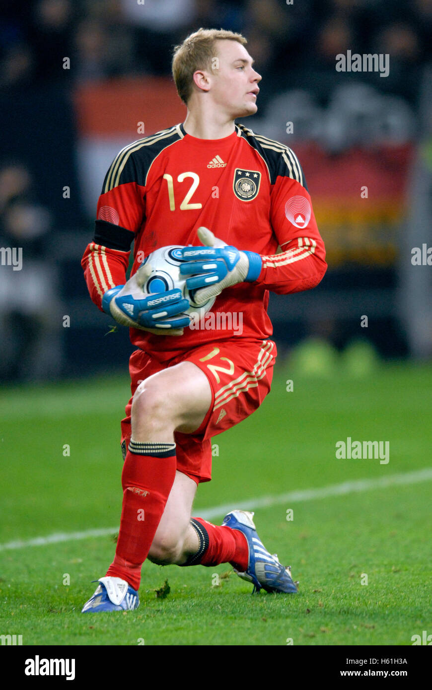 Manuel Neuer, soccer friendly game, Germany - Ivory Coast 2-2 at the Veltins-Arena in Gelsenkirchen, North Rhine-Westphalia Stock Photo