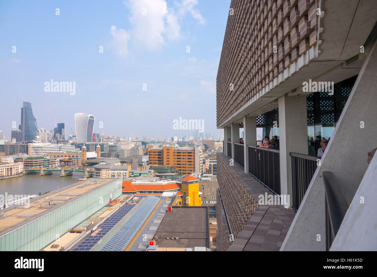 The viewing platform on 10th floor at Tate Modern Gallery Stock Photo