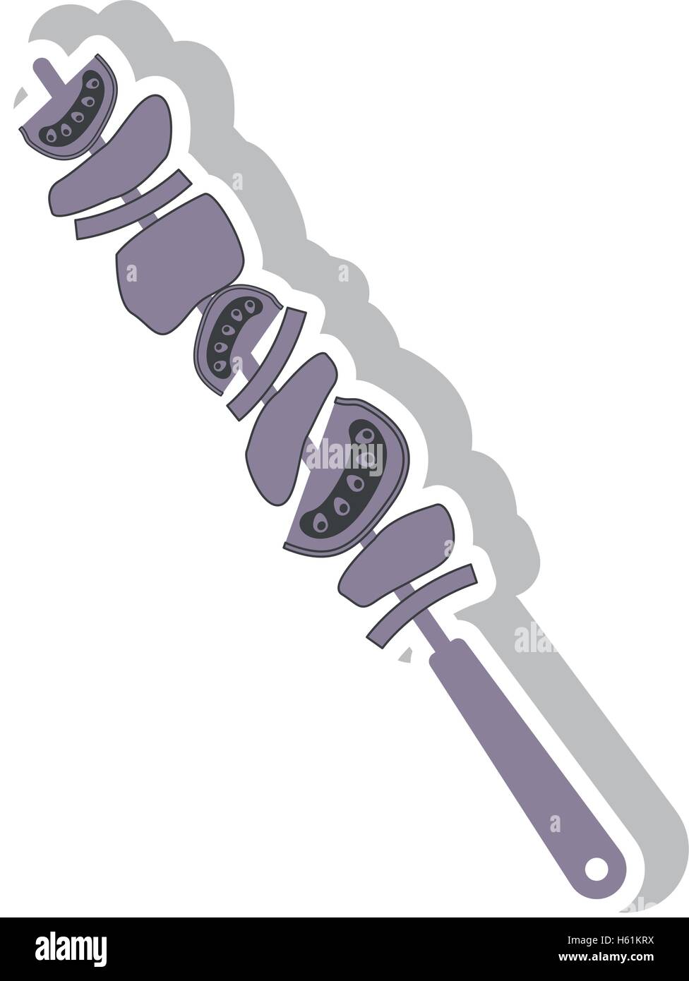 meat skewer bbq design Stock Vector Image & Art - Alamy