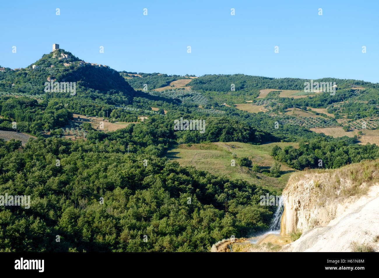 Rocca d'Orcia castle, Tuscany, Italy Stock Photo