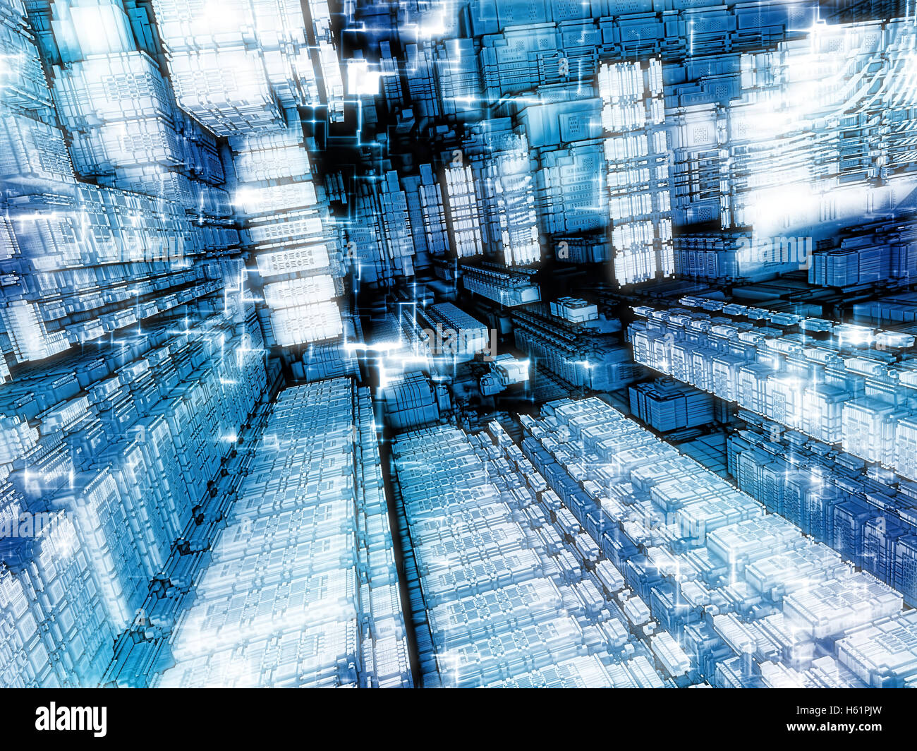 Tech 3d background - digitally generated image Stock Photo - Alamy