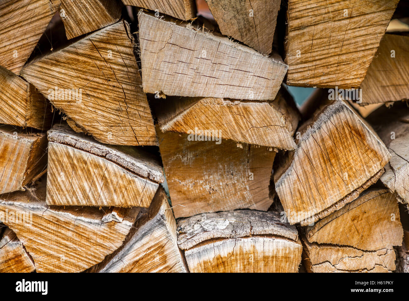 Pile of stacked wood Stock Photo - Alamy
